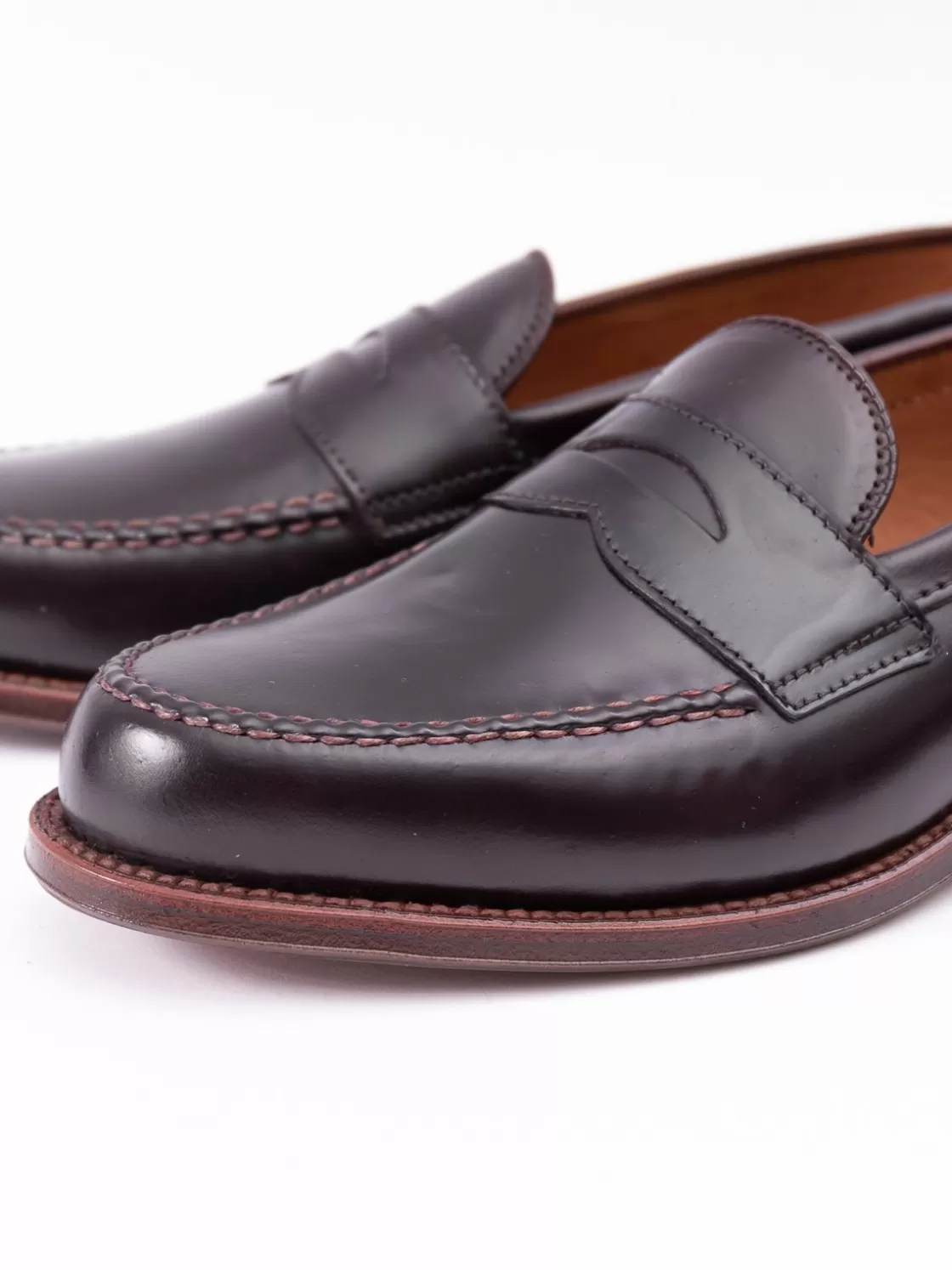 Alden for The Bureau Color 8 Cordovan Leisure Handsewn Moccasin Best Sale