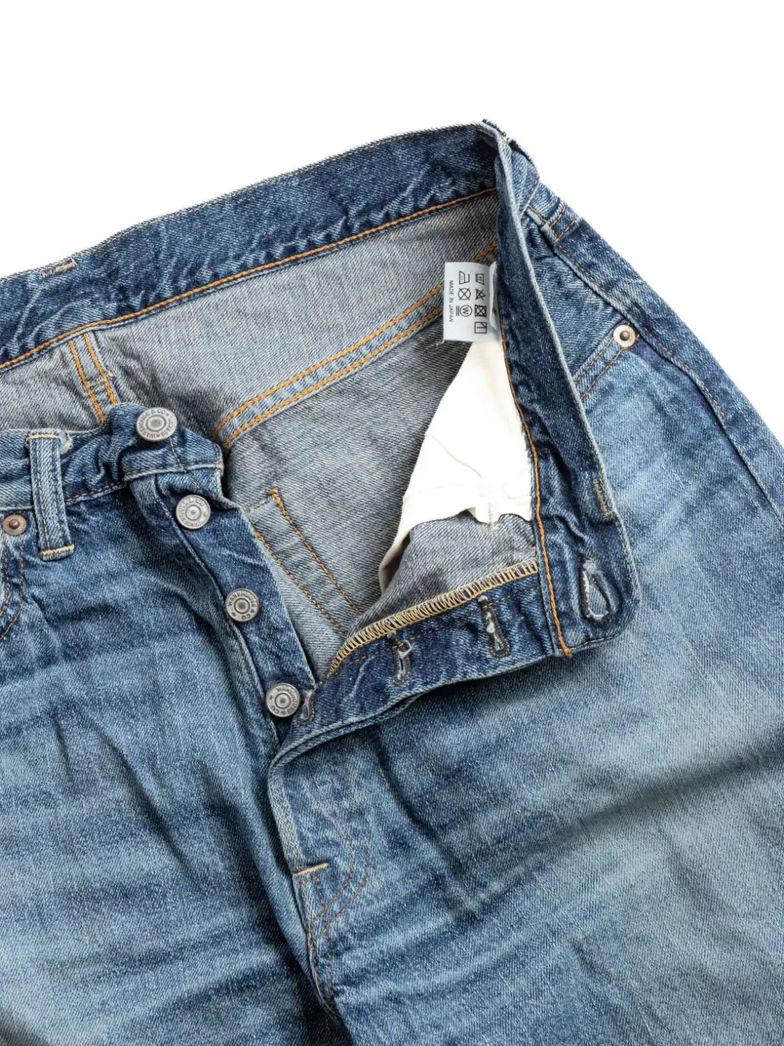 Warehouse & Co LOT 2ND HAND SERIES 1101 USED WASH MEDIUM 12OZ DENIM JEAN Sale