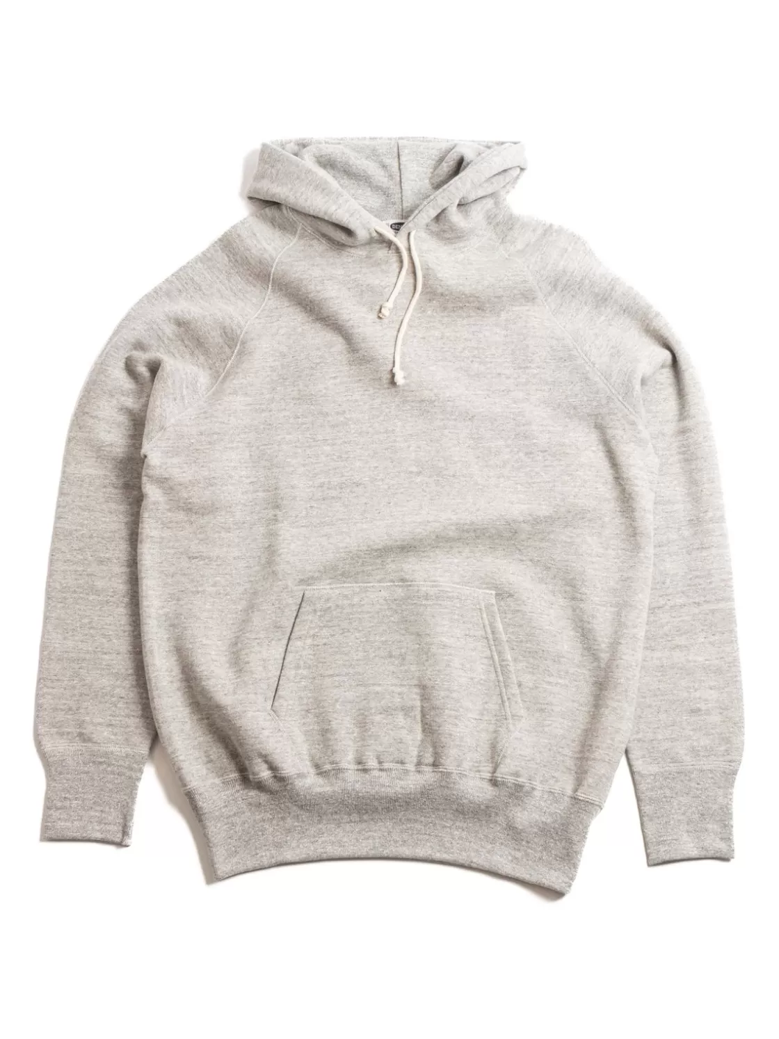 DENIME 4 NEEDLE RAGLAN HOODIE LIGHT HEATHER Shop