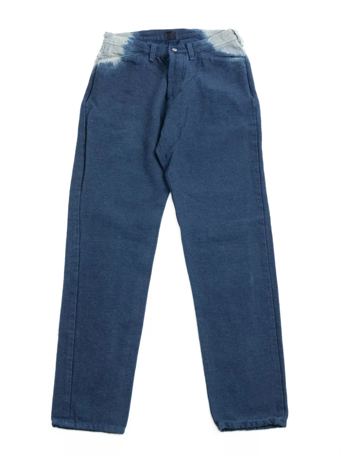 Tender Co TYPE 130 TAPERED HEMP–WOOL–COTTON BULL DENIM ACHILLES’ HEEL INDIGO DYED Best